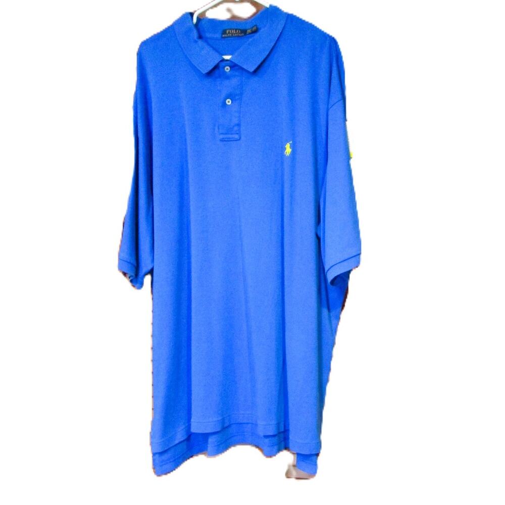 Polo Ralph Lauren Men's Blue Polo Shirt Size 3XLT Iconic Pony Logo Classic Fit - Picture 3 of 6